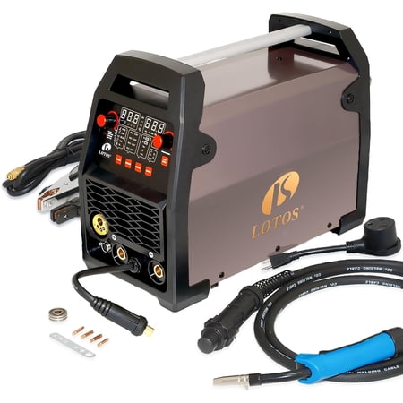 LOTOS Apex MIG180 6-in-1 180A MIG Welder Dual Voltage 120/240V Gas/Flux-Core TIG Stick Spot