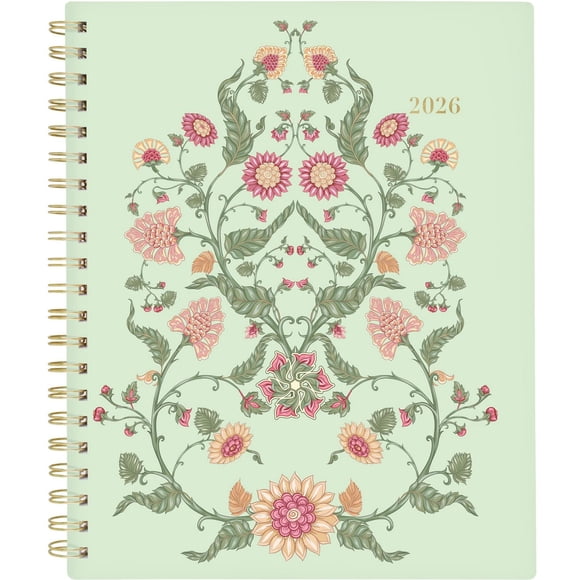 Agenda hebdomadaire Cambridge® Chinoiserie vert grand format 2026