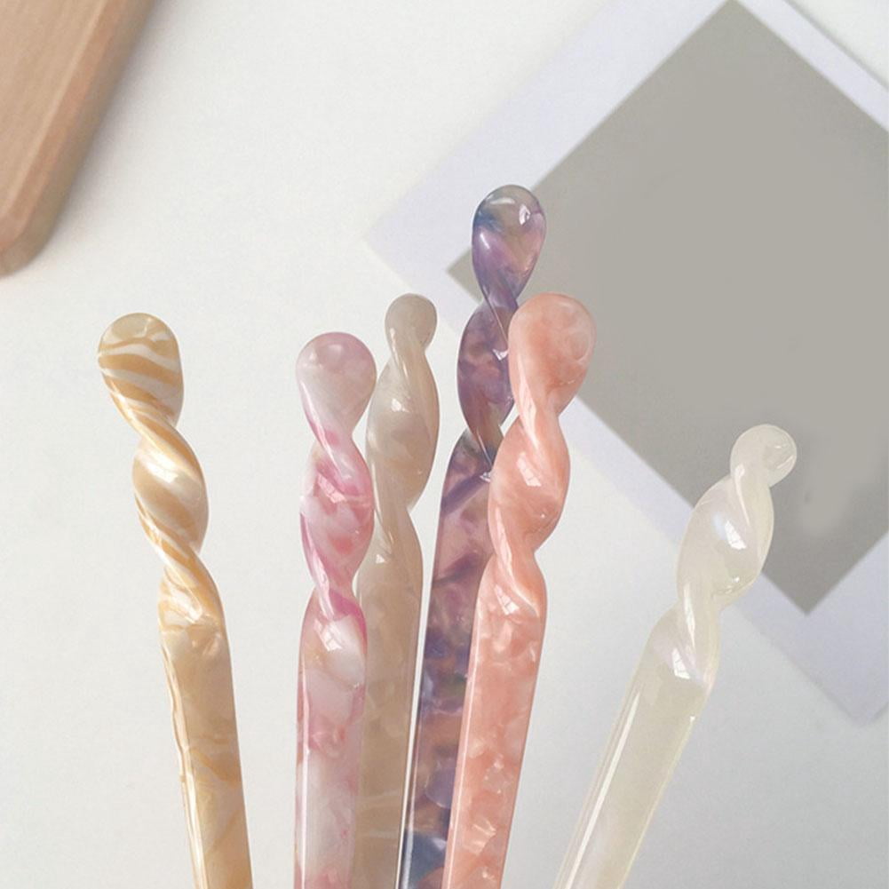 Fashion Chinese Style Hair Sticks Vintage Acetate Chopsticks Women Hair Pins Hair Clips Hairpins Wedding Hair Jewelry Accessories G0W2