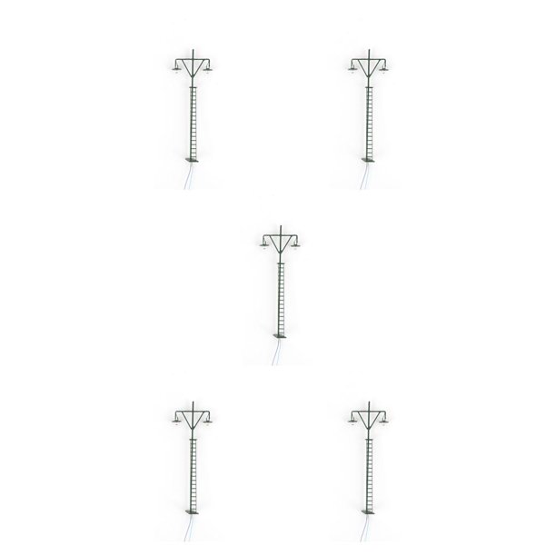 Monstrate Modelo de artesanía de luz ferroviaria Mini farola LED Yard Micro Accesorios Lámparas de parque livianas de cabezas Verde (Luz Type2 NO2