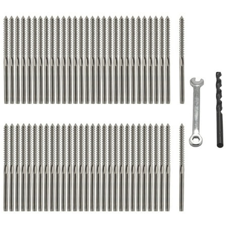 

30 Pairs Swage Screws Left & Right for 1/8 Inch Cable Railing
