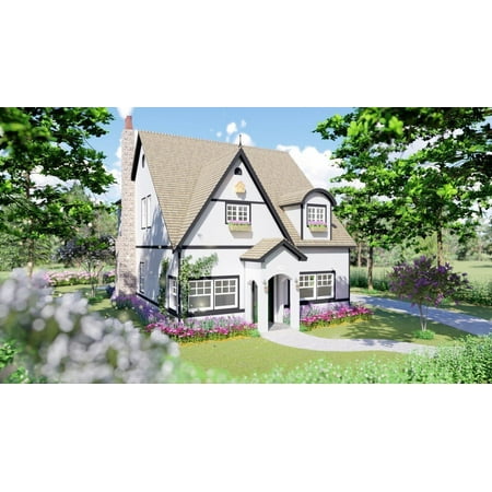 861-60120: Small & affordable English cottage 3 Bed, 3 Bath Luxury Home Plan, 2474 Sq Ft: Full Blueprints with License to Build by Home Plan Marketplace - Lesuto