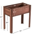 thumbnail image 2 of Garden Pots 31x31x16 inch Raised Garden Bed with Legs, Elevated Wooden Planter Box for Outdoor Plants Flowers Fruits Vegetable Herb Growingg,Planters For Outdoor Plants, 2 of 14