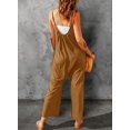 thumbnail image 2 of Mono Happy Sailed de pierna ancha para mujer, color caqui, talla S, 2 of 7