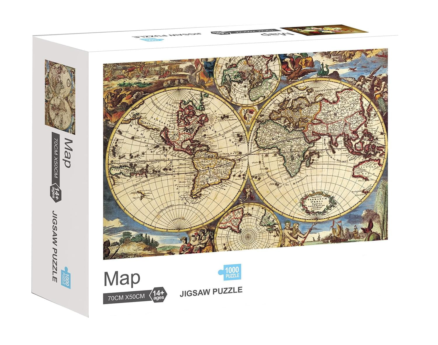 MAPPA DEL MONDO (Con Bandiere) 1000pc Puzzle Da Eurographics 68cm x