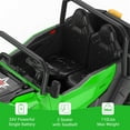 thumbnail image 3 of Shininglove 24V Kids Ride on Dump Truck Car with 2 Seaters, Remote Control, Music Player, Electric Dump Bed & Extra Shovel(Green), 3 of 8