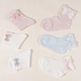 thumbnail image 6 of Baby Girls Socks with Bow 2nd-generation Newborn Cotton Cute Princess Socks for Toddler Infant, 6 of 7