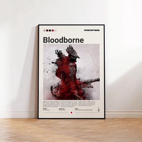 Bloodborne Poster, Gaming Room Poster, Bloodborne Fan Gift, Gaming Print Poster, Gamer Gift, Video Games Poster, Gaming Wall Art Decor, UNFRAMED