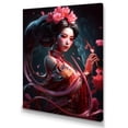 thumbnail image 2 of Designart "Female Asian Floral Warriors III" Asian Woman Canvas Wall Art, 2 of 5
