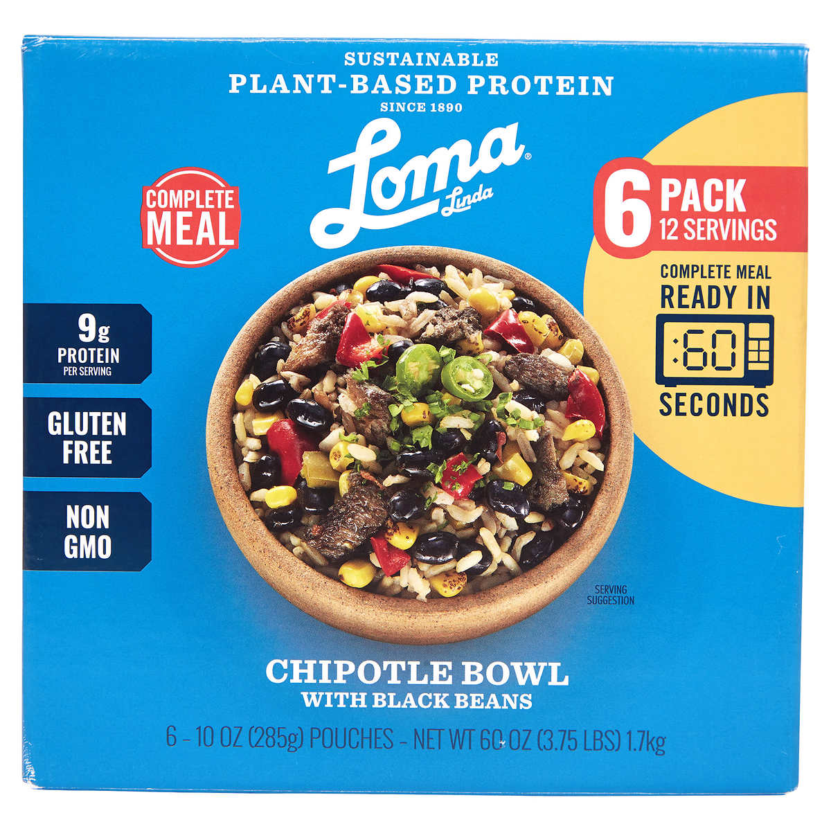Loma Linda Chipotle Bowl, 10 oz, 6count