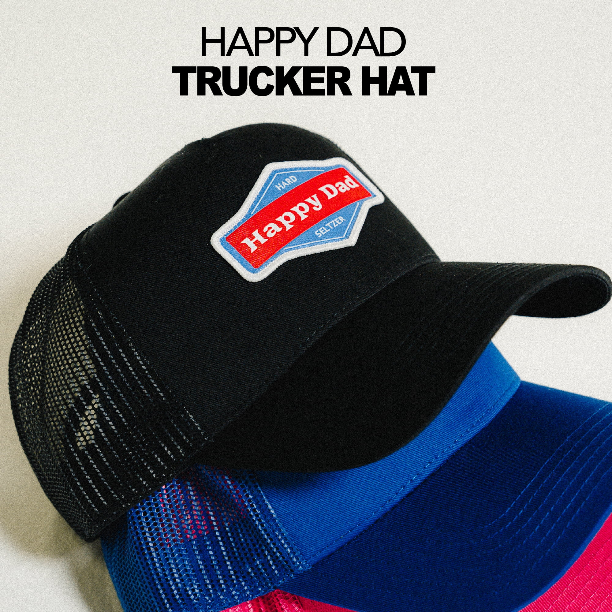 Happy Dad Trucker Hat (Black)