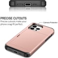 thumbnail image 5 of for iPhone 14 Pro Max Case Wallet Card Holder Hidden Pocket Sliding Door Heavy Duty Dual Layer Hard PC Soft Rubber Bumper Protective Cover Case for iPhone 14 Pro Max 6.7" Rose Gold, 5 of 14