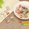 thumbnail image 4 of Uxcell 12Pcs Small Binder Clips, Duck Shape Cute Binder Clips Paper Clamps Bulk Plating for Paper Bookmarks Planner Notes Letter Journals Office Supplies Bags Crafts, Gold, Rose Gold, 4 of 6
