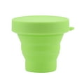 thumbnail image 3 of Vaso plegable telescópico de silicona para beber, ideal para viajes, camping y exteriores, color verde., 3 of 12