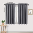 thumbnail image 2 of Blackout Curtains Small Window Curtains Darkening Window Curtain Panels, Soundproof Curtains,Rod Pocket Thermal Insulated Solid Drapes for Bedroom Living Room Dark Grey 42*63in, 2 of 8