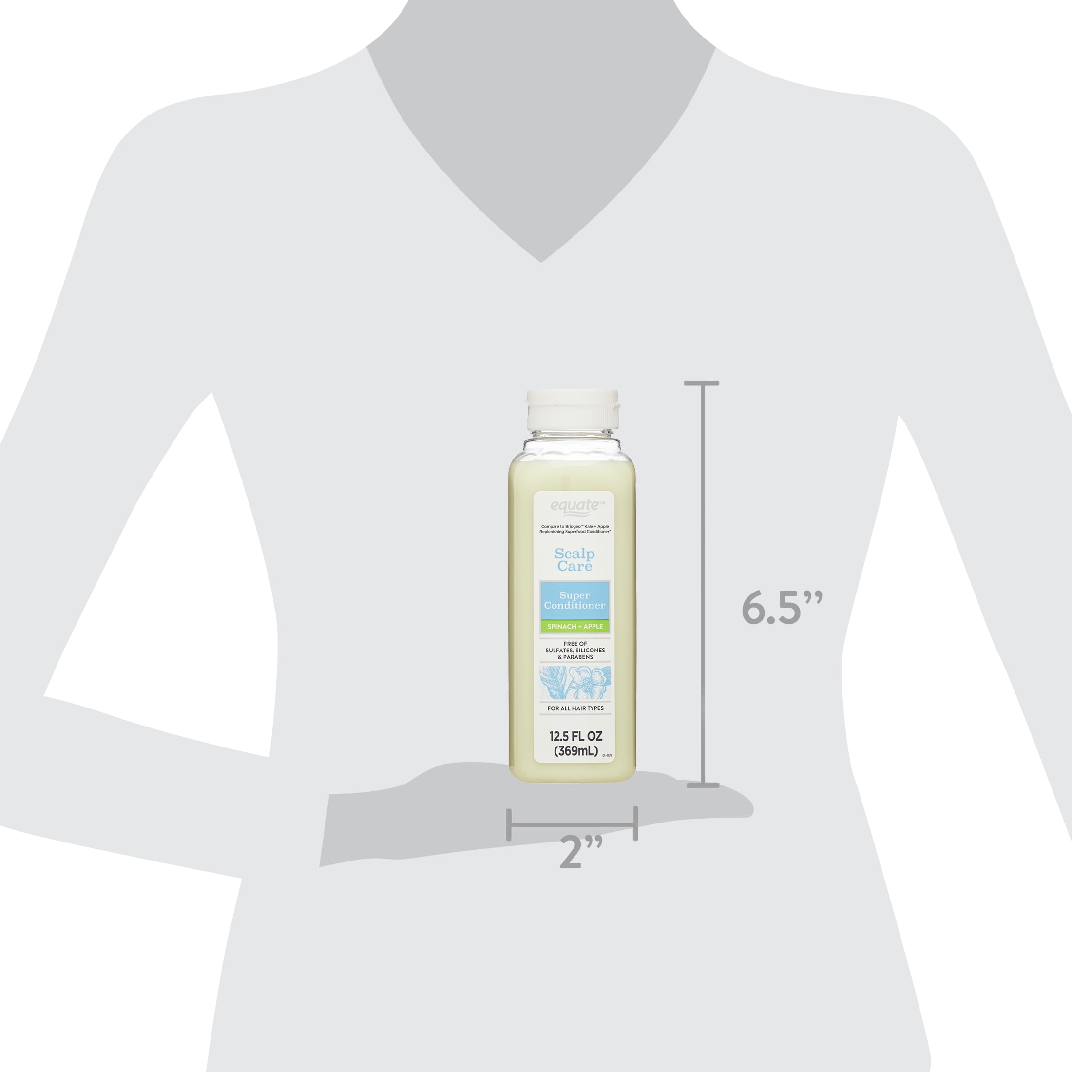 Equate Scalp Care Super Conditioner, Spinach + Apple, 12.5 fl oz