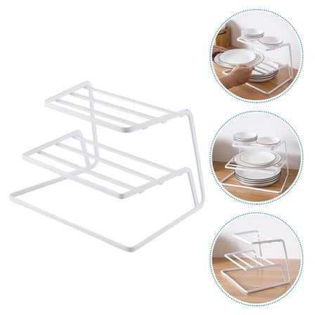 HEMOTON  Dishwasher Rack Simple Storage Shelves Multifunctional White