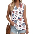 thumbnail image 2 of 250 Years American Flag 250th Anniversary USA T-Shirt Womens Sleeveless Shirts Printed Golf Polo Shirts, 2 of 5