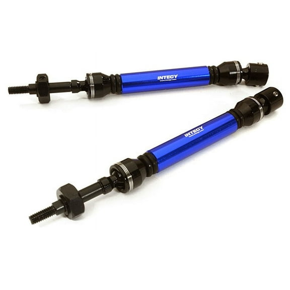 Integy RC Toy Model Hop-ups C28210BLUE HD Steel Rear Universal Drive Shaft (2) for Traxxas 1/10 Slash & Stampede 4X4