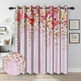 thumbnail image 2 of Pink Floral Window Curtains Weeping Flower Blackout Curtains For Living Room Darkening Curtains & Drapes Light Blocking Pretty Thermal Insulated Nursery Curtains 42"W x 96"L (Pack of 2), 2 of 6