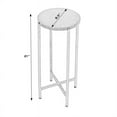 thumbnail image 4 of Butler Specialty Company Nigella Marble and Cross Legs Side Table - Green Marble, 4 of 5