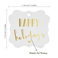 thumbnail image 7 of Inkdotpot Hang Tags Happy Holiday Favor Bracket Shape Gift Tags Real Gold Foil Bonbonniere Tag Pack Of 100, 7 of 7