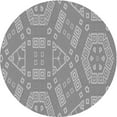 thumbnail image 1 of Ahgly Company Indoor Round Patterned Gray Cloud Gray Area Rugs, 6' Round, 1 of 6
