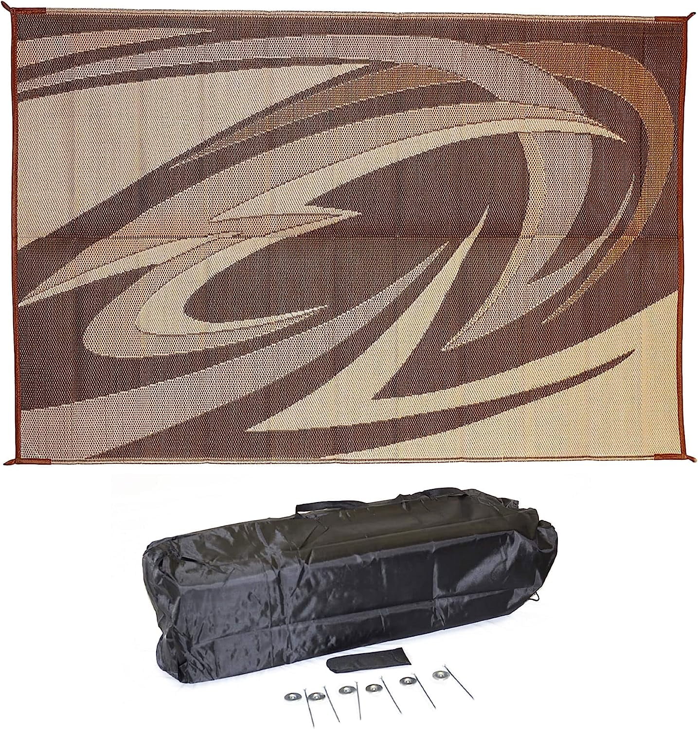 9‘x18‘BWW Heavy Duty Reversible/ Outdoor Patio/RV Mats Perfect for