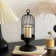 thumbnail image 5 of Candelabro De Jaula De Pájaros, Candelabro De Jaula De Pájaros Vintage Negro De Hierro Para Mesas, 5 of 7