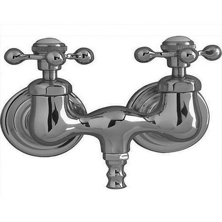 Old Style Metal - Barclay Leg Tub Filler with Old Style Spigot and Metal Cross Handles