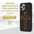 thumbnail image 2 of Case Yard Wooden Case for iPhone-12-Pro-Max Soft TPU Silicone cover Slim Fit Shockproof Wood Protective Phone Cover for Girls Boys Men and Women Supports Wireless Charging Cross 2 Design, 2 of 7