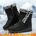 thumbnail image 2 of Xiaoxatg Fashion Couple Women's Boots Winter Zipper Comfortable Mid Boots for Warmth and Style 7 Black, 2 of 9