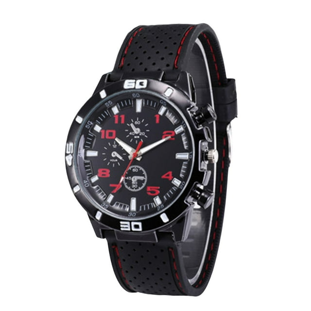 Kcodviy Men's Watch Frosted Leather Times Easy Reader Watch Strap Suitable for Men's Time X Watch Student Leisure Trend Sports Strap Watches for Men Watch
