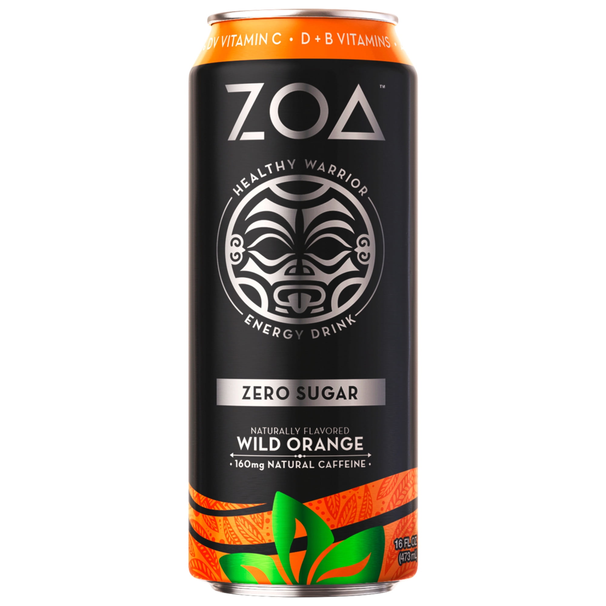 Zoa Wild Orange Zero Sugar ZOA Energy Drink, Wild Orange, Zero Sugar, 16 fl oz Can