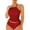 Wine, variant on 2024 Womens Tankini Swimsuits 2 Piece Quick Drying Women's New Fashion Split Swimsuit Bikini Swimsuit Solid Hanging Neck Trendy Beach Dresses for Women Casual Summer Wine