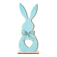 thumbnail image 1 of Easter Bunny Decorations Wooden Spring Decor Rustic Tiered Tray Easter Decorations Indoor Home Dining Farmhouse Sign Bunny Table Centerpieces With Linen Bow, 1 of 9