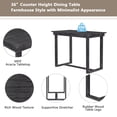 thumbnail image 5 of Harper & Bright Designs 5 Piece Modern Pinewood Dining Table Set, Gray, 5 of 19