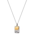 thumbnail image 2 of Connections from Hallmark Women's Stainless Steel "I Love You More" Dog Tag Pendant, 18" Chain, 2 of 4