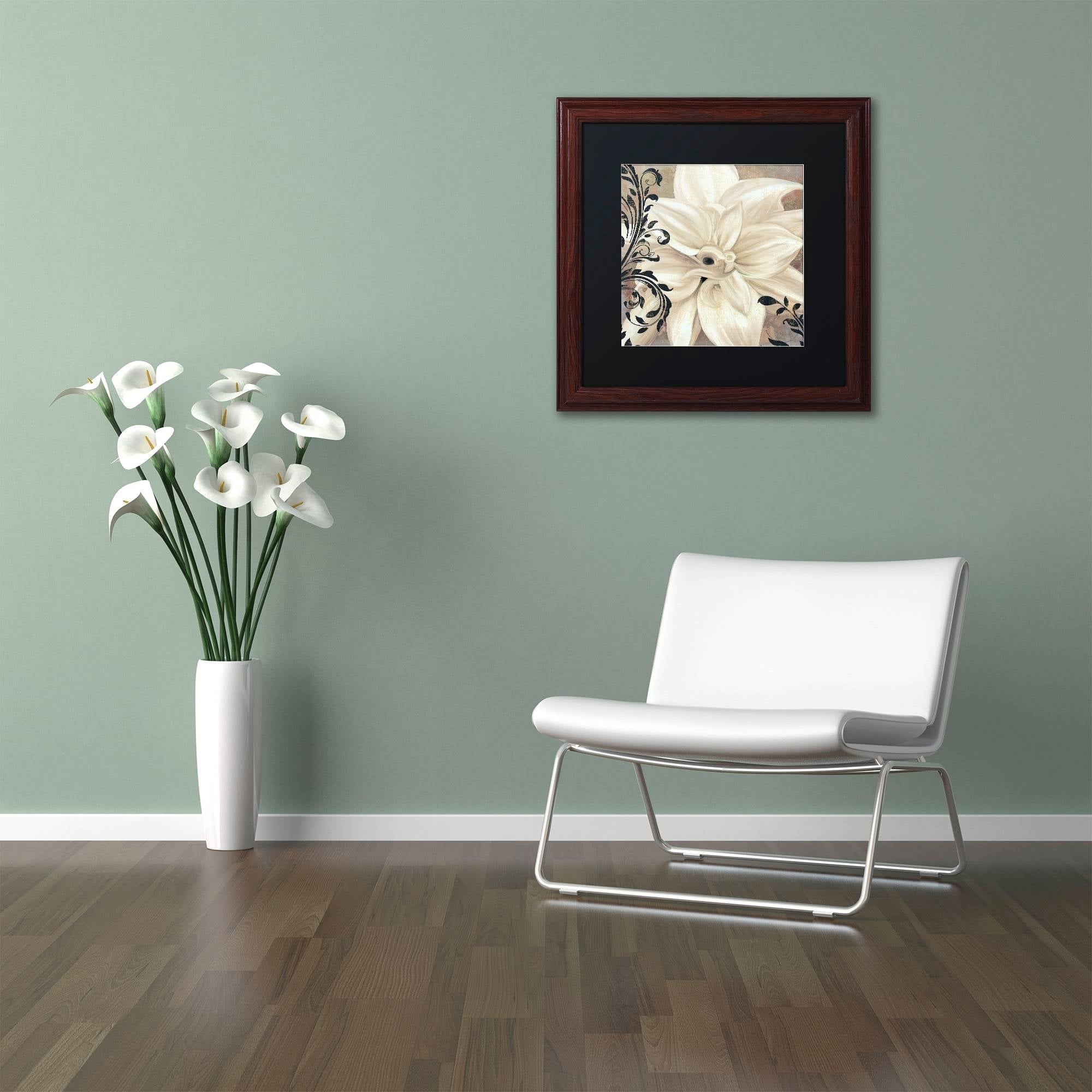 Trademark Fine Art "Winter White II" Canvas Art by Color Bakery Black Matte, Wood Frame