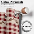 thumbnail image 2 of Outdoor Curtains for Patio Waterproof, Western Texas Star Retro Outdoor Privacy Panels Grommet, Country Vintage Red Beige Plaid Blackout Outside Curtains for Porch/Cabana 54"x95", 2 Panels, 2 of 8
