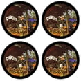 thumbnail image 2 of Silicone Non-Slip Drink Coasters with Removable Printed Absorbent Felt Pad - Set of 4 - Renoir: Garden, 2 of 3