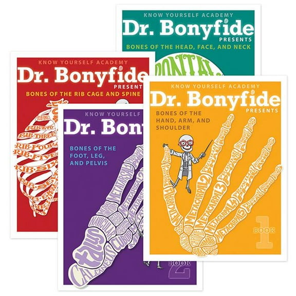 Know Yourself  206 Bones of the Human Body 4 Book Set Dr Bonyfide