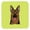 Lime Green, variant on 3.5 x 3.5 In. Checkerboard Blue German Shepherd Foam Coasters, Set Of 4