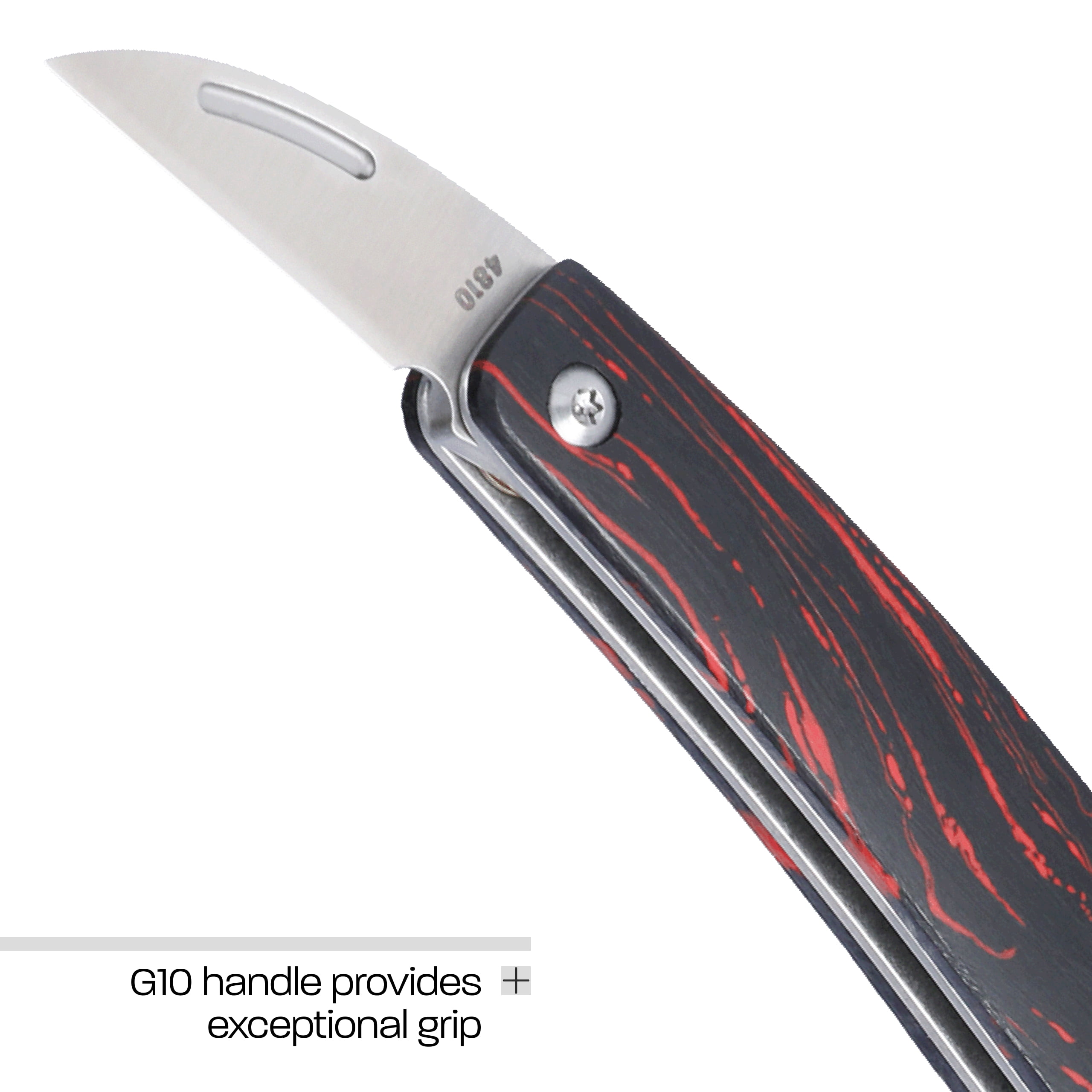 CRKT Forebear Everyday Carry EDC Pocket Folding Knife with Slip Joint: 12C27 Plain Edge Blade, G10 Handle, 4810