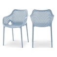 thumbnail image 1 of Meridian Furniture Mykonos Chaise de Salle à Manger d'Extérieur pour Patio Bleu Ciel (Ensemble de 4), 1 of 8