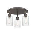 thumbnail image 3 of Innovations Lighting  Hadley - 3 Light 16" Flush Mount Clear/Oil Rubbed Bronze, 3 of 5