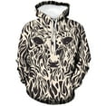 thumbnail image 2 of Rebaike Men's Cow Print Hoodie Funny Black and White Animal Pattern Pullover Sweatshirt, 2 of 8