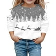 thumbnail image 6 of Boys Girls Christmas Sweatshirt Long Sleeve Crewneck Casual Santa Claus and Reindeer Print Pullover Sweatshirts 1-12 Years, 6 of 7