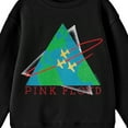 thumbnail image 2 of Pink Floyd Triangle Earth With Airplanes Logo Youth Black Crew Neck Sweatshirt-Small, 2 of 2