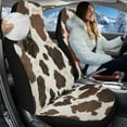 thumbnail image 2 of Uorisanigo 2PCS Car Seat Covers for Front Seats, Plush Automotive Seat Covers, Brown Cow Print Vehicle Seats Protectors Driver Interior Accessories Universal for Most Cars, SUV, 2 of 7